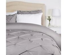 Pinzon - Bettwäsche-Set mit Quetschfalten, 140 x 200 cm - Taubengrau