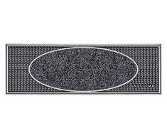 CarFashion 257745 PUR|CenterClean Outdoor Fußmatte mit hochwirksamer Textileinlage und einer Scraper-Fläche, TPE-VC 100% Nachhaltig, Anthrazit Metallic