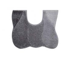 Grund Badteppich 100% Polyacryl, ultra soft, rutschfest, ÖKO-TEX-zertifiziert, 5 Jahre Garantie, CURTS, WC-Vorlage m.A. 50x60 cm, grau