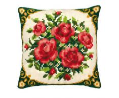 Vervaco PN-0008577 VER Kreuzstichkissen Rosenstrauß