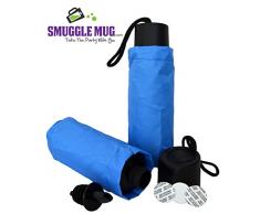 Smuggle Mug Regenschirm mit verstecktem Flachmann, 266 ml, verschiedene Farben zur Auswahl, plastik, hellblau, 9 oz