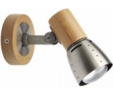 Brilliant Juno Wandspot, 1x E14 maximal 40W, Metall/Holz, buche/eisen 57610/70