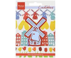 Marianne Design Creatable Windmühle Stanzform-Cutting Die, Metall, blau, 20 x 9 x 0.5 cm