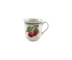 Villeroy & Boch French Garden Modern Fruits Jumbo Becher Kirsche, 480 ml, Premium Porzellan, Weiß/Bunt