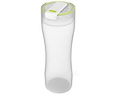 Rotho Memory B3 Trinkflasche 0,8 l, Kunststoff (BPA-frei), transparent/grün, 0,8 Liter