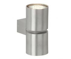 Brilliant Izon LED Wandleuchte 2 flg Up/Down alu 500 Lumen, 2x GU10 3W LED-Reflektorlampen inklusive