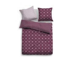 TOM TAILOR Unisex Heimtextilien & Bettware Gemusterte Wende-Bettwäsche Wine/Offwhite,135/200