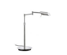 Briloner Leuchten LED Tischleuchte 12 W, höhenverstellbar inklusive 4-Stufen-Touchdimmer, chrom 7542-018