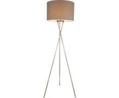 Grandiose 1-flg Steh Boden Lampe Diele Schalter Grau Büro Globo GUSTAV 24687N