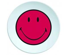 zak! Designs 6662-0323 Smiley Teller, Tief, 20 cm, Grenadine/weiß
