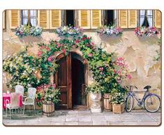 Exklusiver 4er Platzset Tuscan Doorways mit 4 unterschiedlichen Motiven von Cala Home - ein Tischuntersetzer-Set von höchster Qualität für ein exklusives Zuhause oder als Geschenk