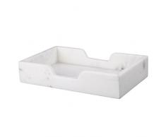 Evco International Creative Home # 32733 Cremige Weiß Veranstalter Tablett, 14,5 x 24,1 x 7,6 cm Cremige Weiß