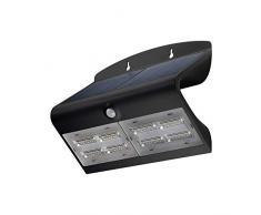 Goobay LED Solar-Wandleuchte mit Bewegungsmelder 6,8W, Glas, Schwarz, 6,8 Watt