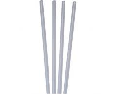 Decor Service Trinkhalme, Plastik, Transparent, Durchmesser 8 mm x 25 cm