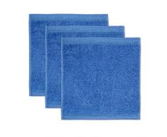 möve Superwuschel Seiftuch 30 x 30 cm aus 100% Baumwolle, cornflower 3er Set