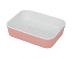 Metaltex Seifenschale, Plastik, Rosa, 12 x 9 x 3 cm