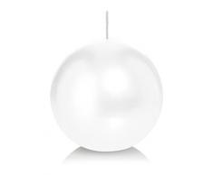 Wiedemann Kugelkerzen, Wachs, Weiß, 10 x 10 cm, 6-Einheiten