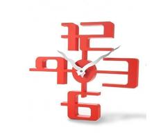 GMMH 3 D Design Modern Wanduhr 1107 rot