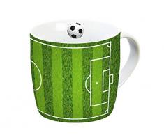 infinite by GEDA LABELS (INFKH) 12143 Fußball Spielfeld Tasse, Porzellantasse, Kaffeetasse, Porzellan, Grün