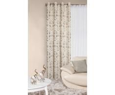 Eurofirany, Ösenschal Lidia, dunkel beige, 140x250 Vorhang, 100% Polyester, 0.02 x 140 x 250 cm