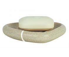 Spirella Seifenschale Steinoptik Dekorative Badausstattung Seifenablage Etna Maße: 15 x 11 x 3 cm - Stein Beige/Sand