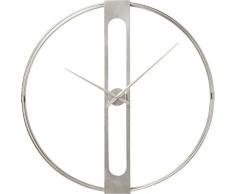 Kare Wanduhr Clip Silber, 60cm, One Size