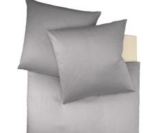Fleuresse Colours Bettwäsche, Uni-Mako-Satin, grau, 200 x 220 cm