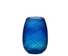 Kosta Boda Vase mit rotem Rand, klein