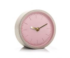 Good Design Works Concrete Clock Beton Uhr - Rosa, 13 x 13 x 6 cm