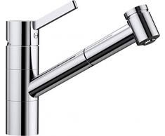 Blanco Tivo-S-F, abnehmbare Küchenarmatur mit Schlauchbrause für die Spüle vor dem Fenster; Vorfensterwasserhahn, Oberfläche Chrom, Hochdruck, 1 Stück; 518410