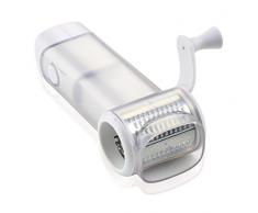 Leifheit Parmesanmühle, Käsemühle zum leichten Reiben von Hartkäse dank einzigartigem Vordrück-Mechanismus, spülmaschinengeeignet, Trommelreibe auch für Nüsse oder Schokolade, Parmesanhobel