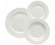 Tognana Tafelservice 18 Stück Rings, Porzellan, Weiß