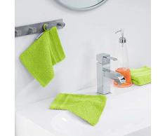 Douceur DIntérieur - 1800443, Waschlappen , 15 X 21 Cm , Vitamine , Frottee 450 G Unifarben , Grün