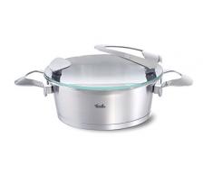 Fissler 016-120-20-000/0 Bratentopf solea/Edelstahltopf für Induktion, Gas, Elektro und Glaskeramik, Backofen- (bis 180° C) und Spülmaschinengeeignet, Ø 20 cm, 2,3 L