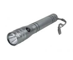 Arcas 30700033 Taschenlampe, Leuchtreichweite 350m, 10 Watt, Aluminium, silber