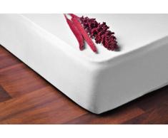 DecoKing 03145 Spannbettlaken 100 x 200-120 x 200 cm Jersey Baumwolle Spannbetttuch Baumwolle weiß