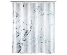 WENKO Duschvorhang Onyx - waschbar, mit 12 Duschvorhangringen, 200 x 180 cm, mehrfarbig