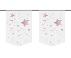 Home Fashion Fensterbilder, Stoff, Rot, 45 x 30 cm, 2-Einheiten