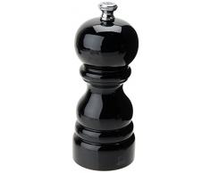 Peugeot 1870412/SME Paris Salzmühle Holz, 5,5 x 5,5 x 12 cm, schwarz lackiert