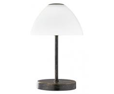 Reality Leuchten R52021128 Queen A+, LED Tischleuchte, 2.5 Watt, Integriert, rostfarben Antik, 4-fach Touch Dimmer, 15 x 15 x 24 cm