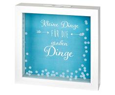 Moses. Happy me Spardose – Kleine Dinge | Bilderrahmen mit Sparschwein-Funktion | Geldgeschenk zur Hochzeit, bunt, Uni