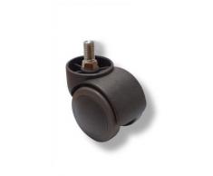 hjh OFFICE 5X Hartbodenrollen 50mm / Gewinde M10 Büro-Stuhl-Rollen für Hartböden (5er Pack)