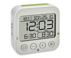 TFA Dostmann Funk Bingo 2.0, digitaler Wecker mit Temperaturanzeige, 2 Weckzeiten, weiß, (L) 95 x (B) 41 x (H) 96 mm