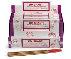 STAMFORD INC 37269 Chandan Traditionelle Masala Räucherstäbchen, Om Shanti, Einheitsgröße