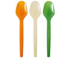 Decor Service Bio Dessert-und Eislöffel, PLA MS, Bunt, 12.5 cm