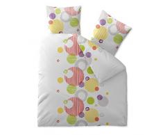 CelinaTex Fashion Bettwäsche 200 x 220 cm 3teilig Baumwolle Jane Punkte Weiß Bunt