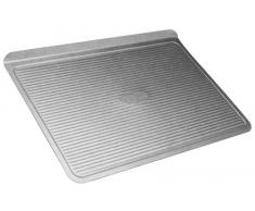 USA Pan (1030LC) Backblech, groß, formbeständig, antihaftbeschichtet, hergestellt in den USA aus aluminiertem Stahl Small grau