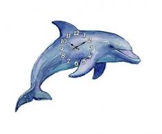 Sea Creations Wanduhr, Delfin-Design, 35,6 cm