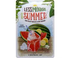 Nostalgic-Art 22298 Home & Country-Watermelon Summer Shake, Retro Blechschild 20x30 cm, Metall, bunt, 20x 30 cm