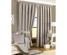 Paoletti Belmont Silber Bleistiftfalten Vorhang, grau, 66 x 229 cm/168 x 229 cm